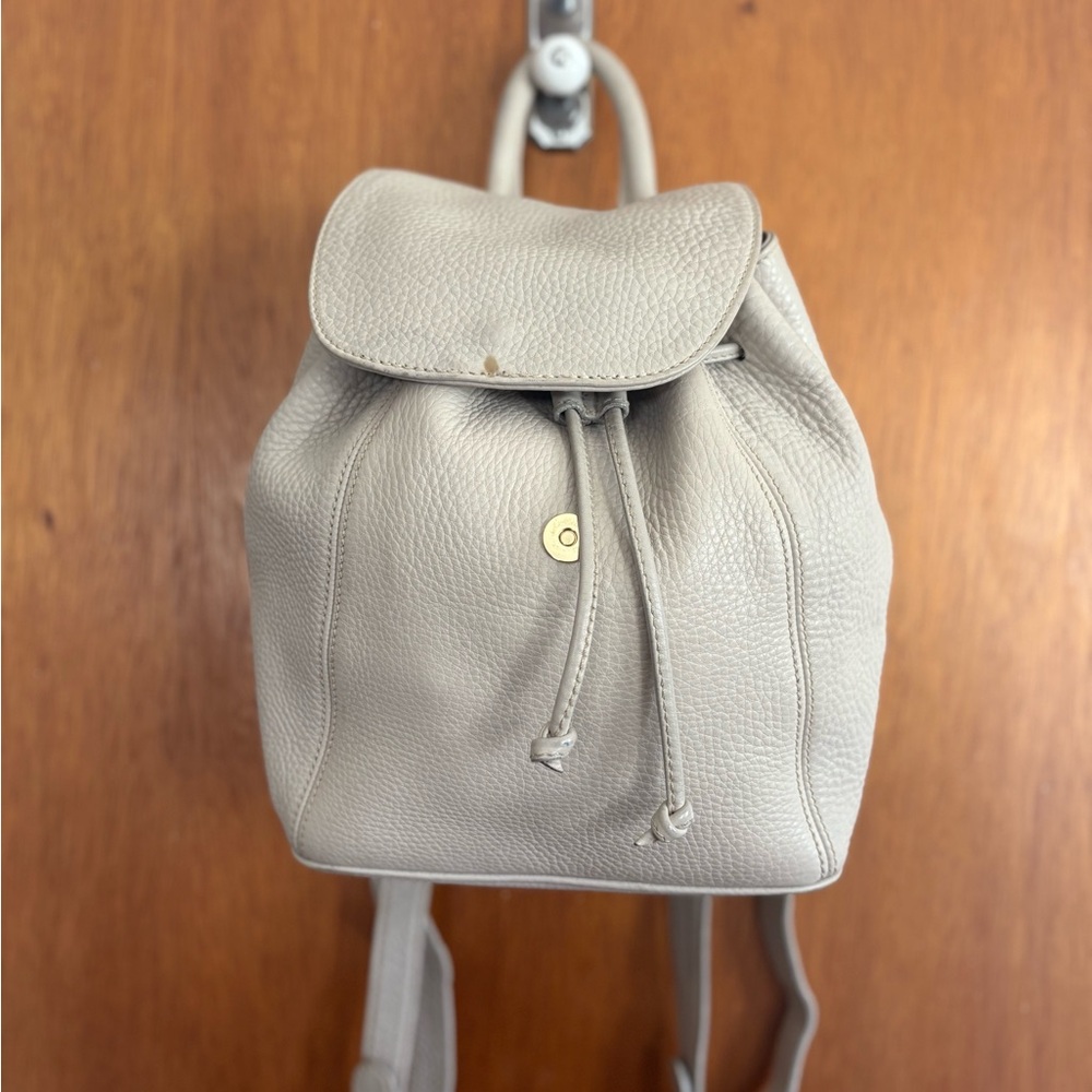 Coach Light Gray Leather Backpack
